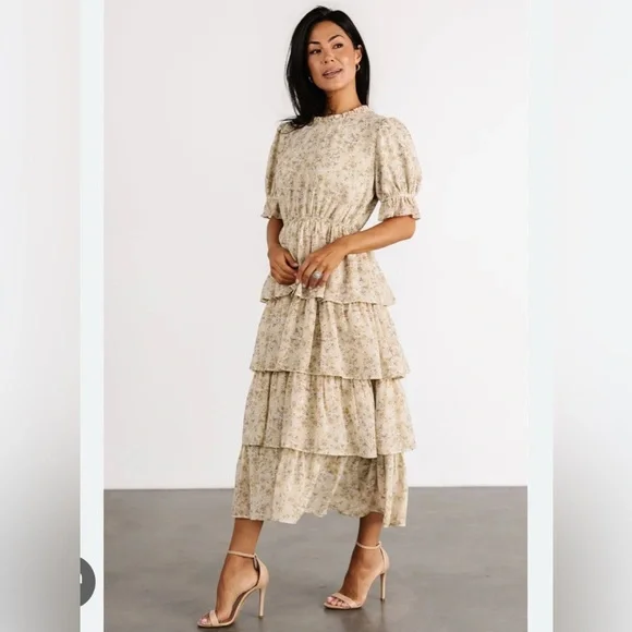 Baltic Born Pia Tiered Midi Dress - Picture 1 of 3